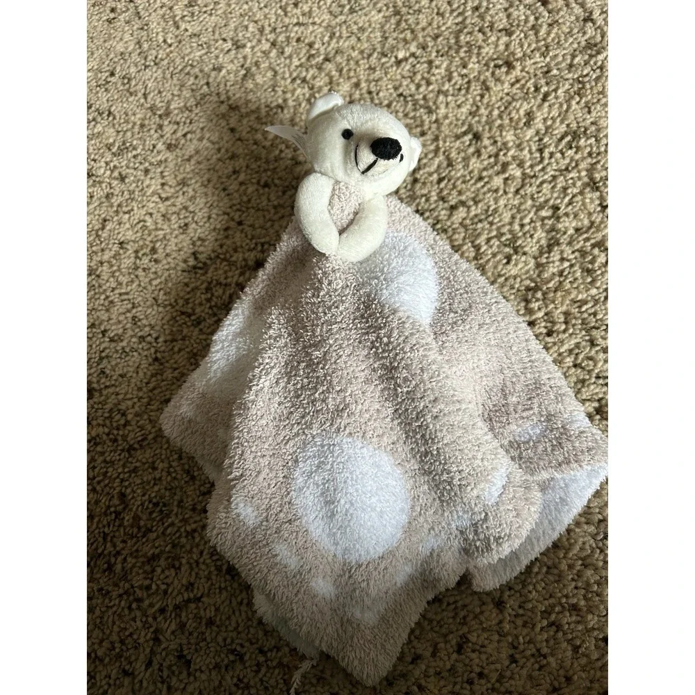 Barefoot Dreams Cozy Chic Teddy Bear Lovey Plush Security Blanket‎ Lovey 15